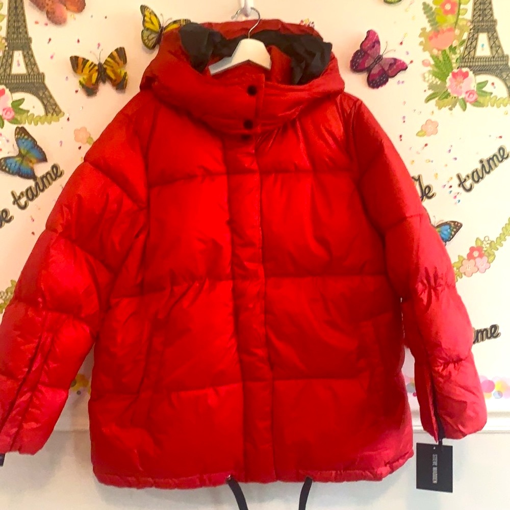❣️STEVE MADDEN❣️❣️🌺🧥Perfect Red puffer 🧥🦋